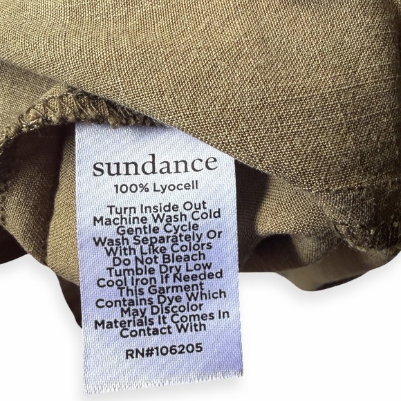 Sundance 100% Lyocell Women's Med Light Utility Shirt Dress Button Down - Picture 5 of 6